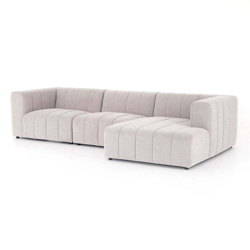 Langham Channeled 3pc Sectional-Raf Chaise