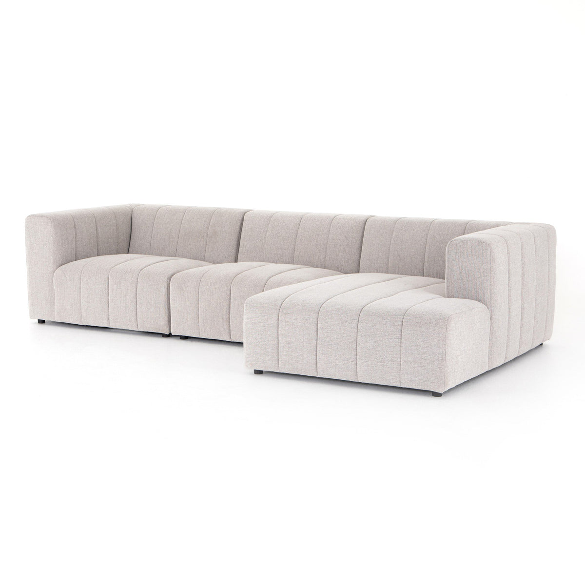 Langham Channeled 3pc Sectional-Raf Chaise
