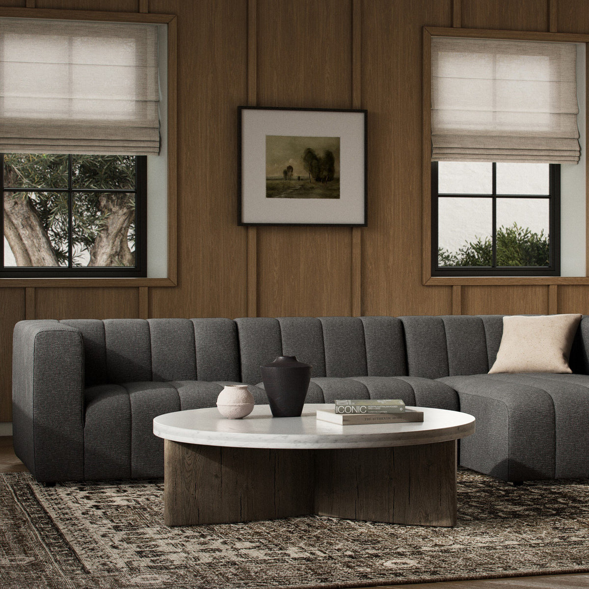 Langham Channeled 3pc Sectional-Raf Chaise