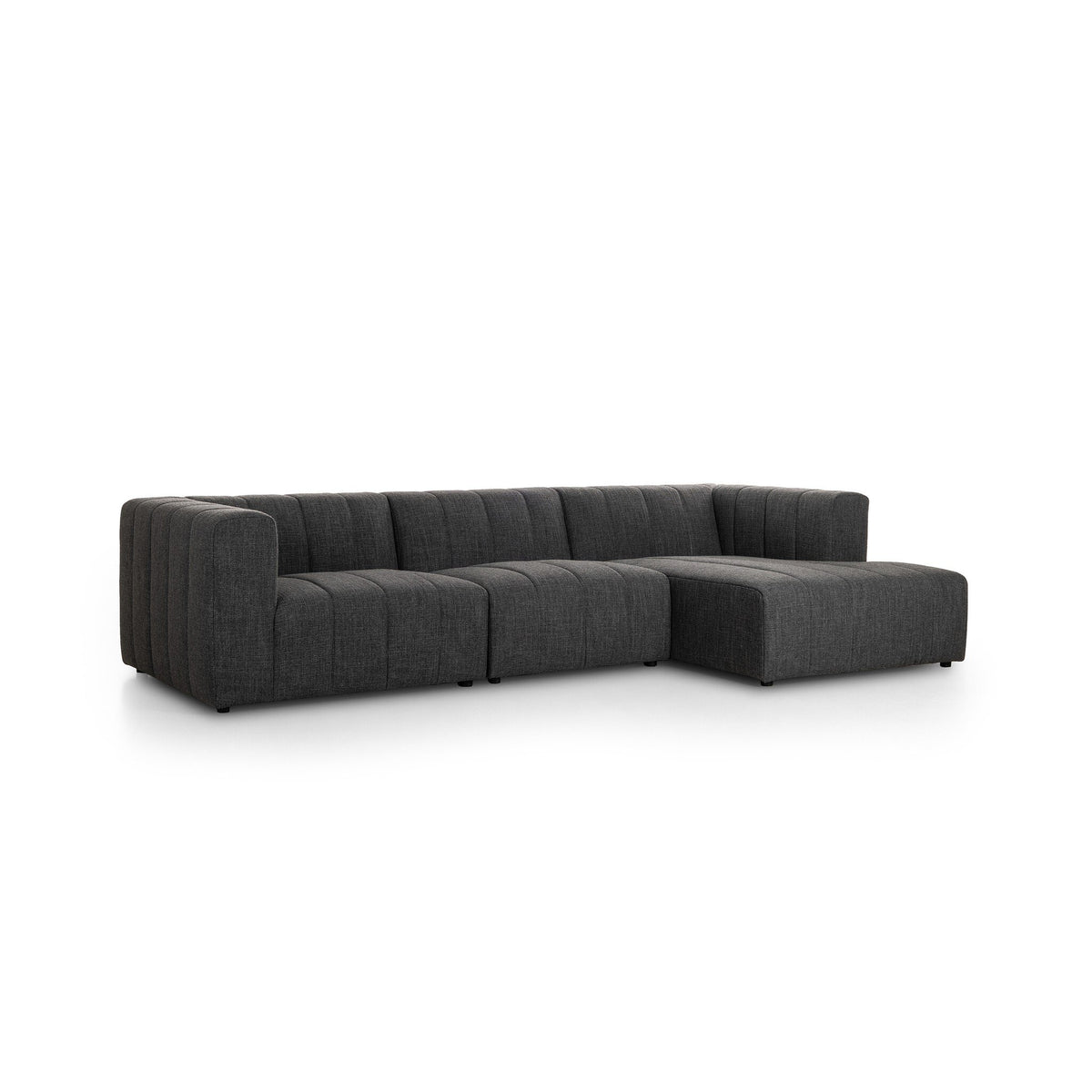 Langham Channeled 3pc Sectional-Raf Chaise
