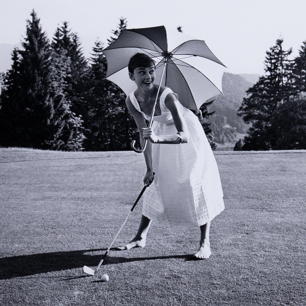 Golfing Hepburn By Getty Gallery