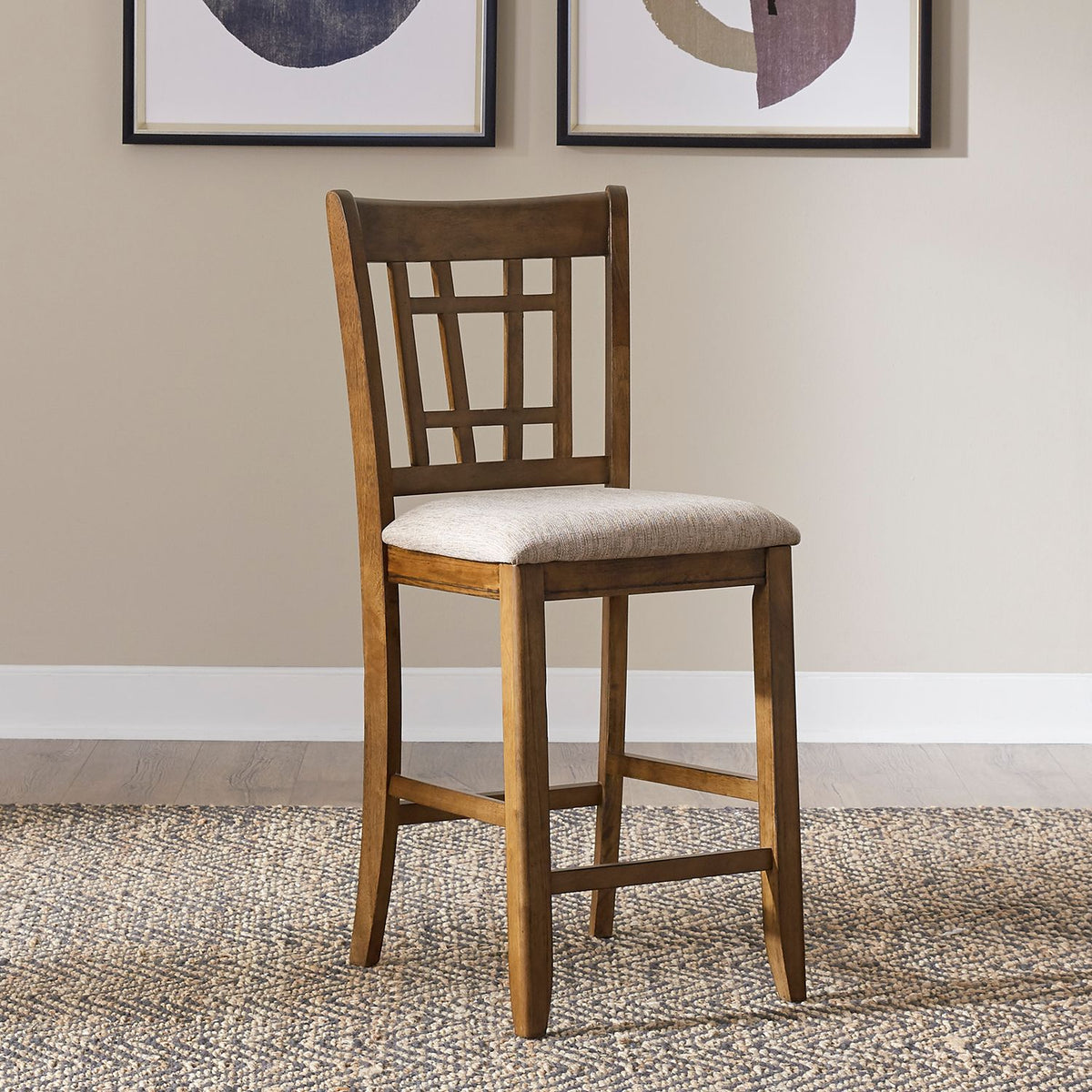 227-B920124 - 24 Inch Lattice Back Counter Chair - Liberty Furniture
