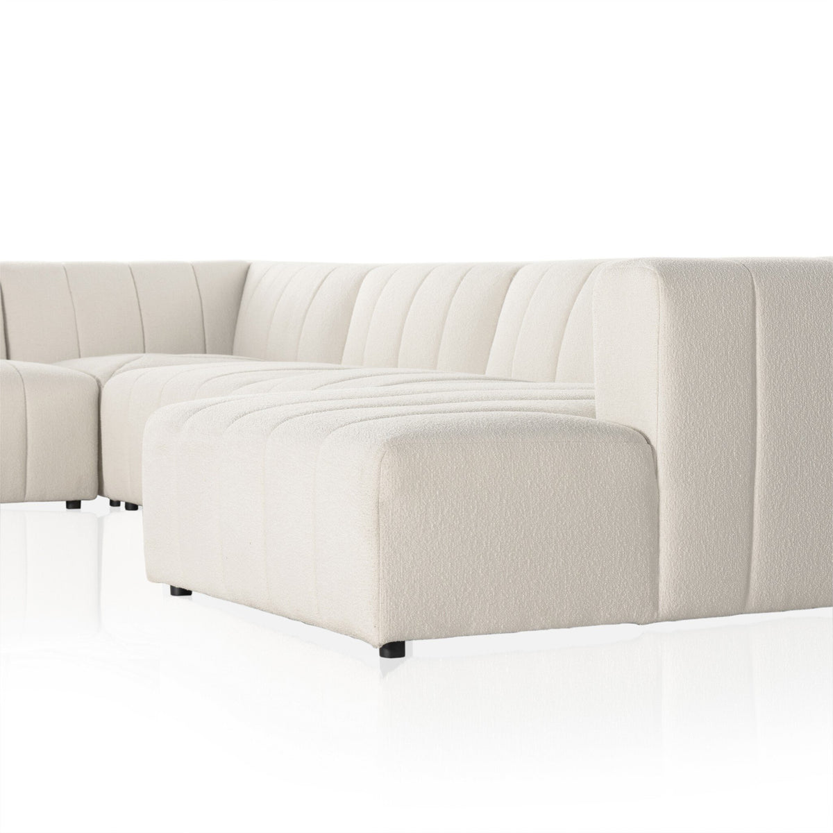 Langham Channeled 6 Pc Sectional W/ Raf Chaise