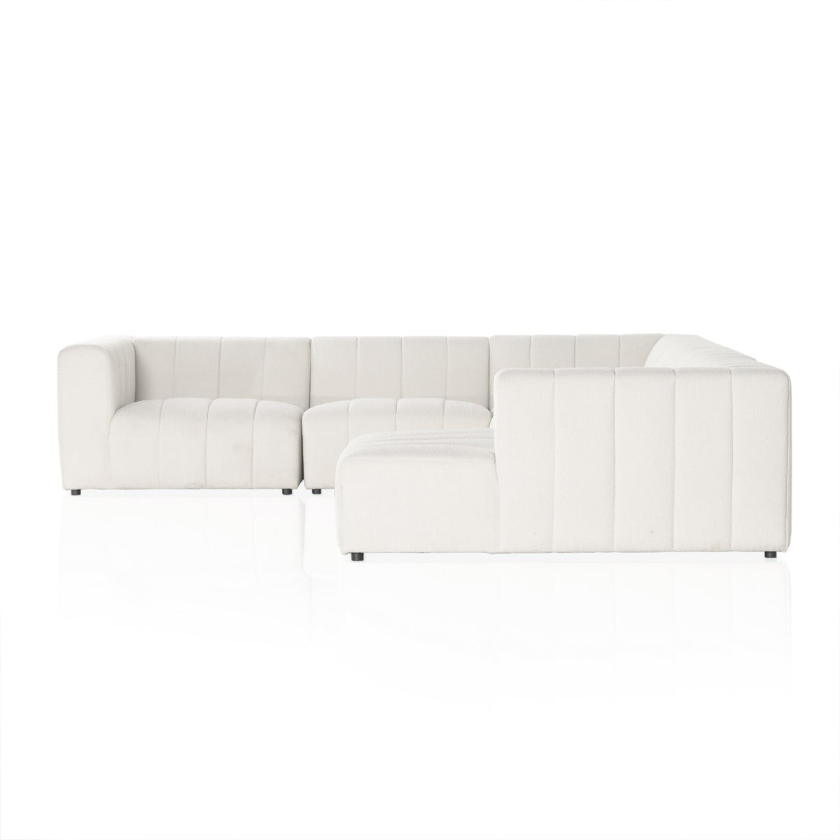Langham Channeled 6 Pc Sectional W/ Raf Chaise