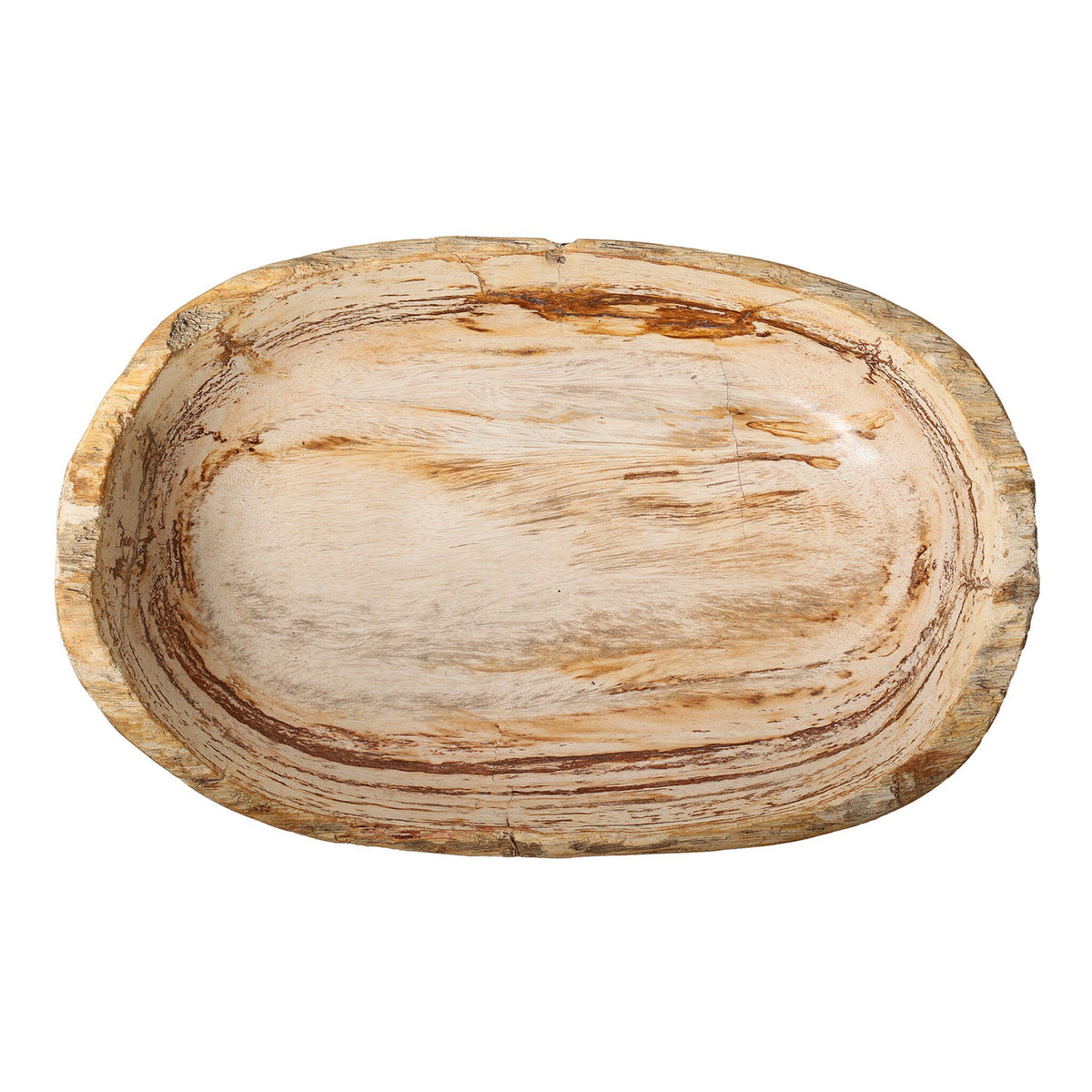Oval Petrified Wood Bowl