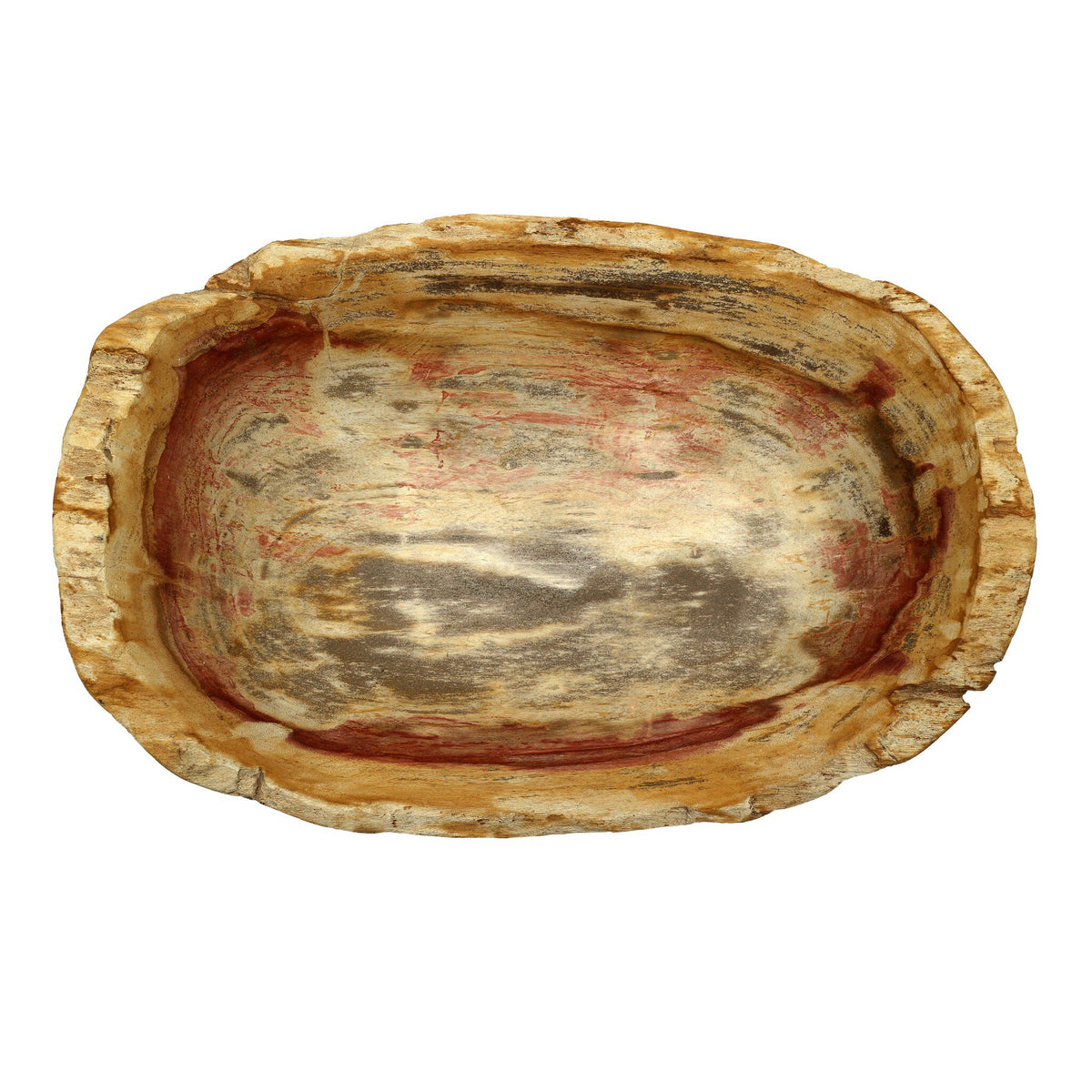 Oval Petrified Wood Bowl