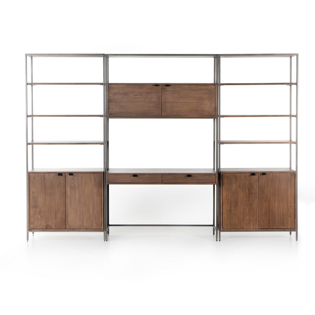 Trey Modular Wall-2pc Bookcase-Desk