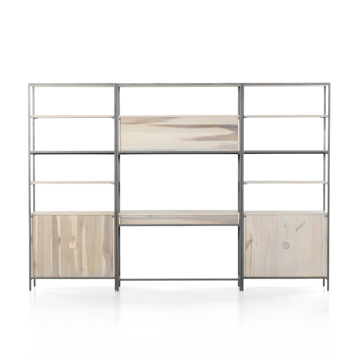 Trey Modular Wall-2pc Bookcase-Desk