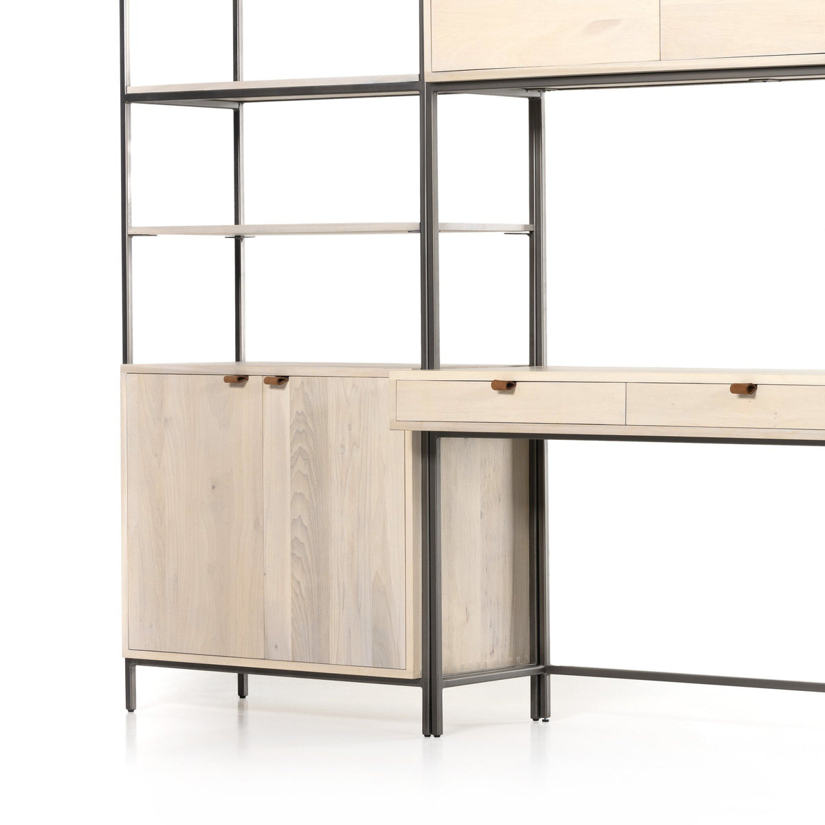 Trey Modular Wall-2pc Bookcase-Desk