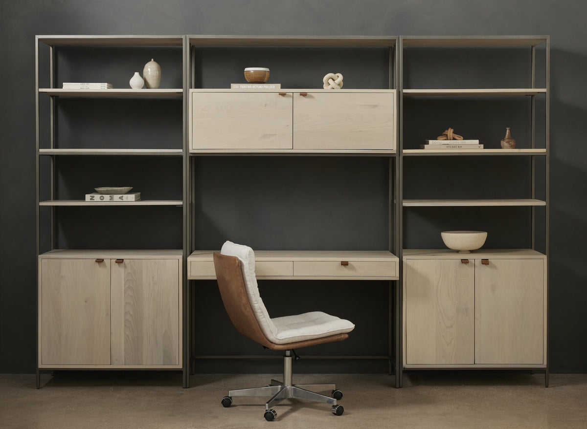Trey Modular Wall-2pc Bookcase-Desk