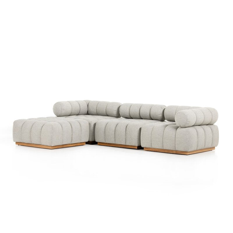 Roma Outdoor 3pc Sectional W/ Ottoman