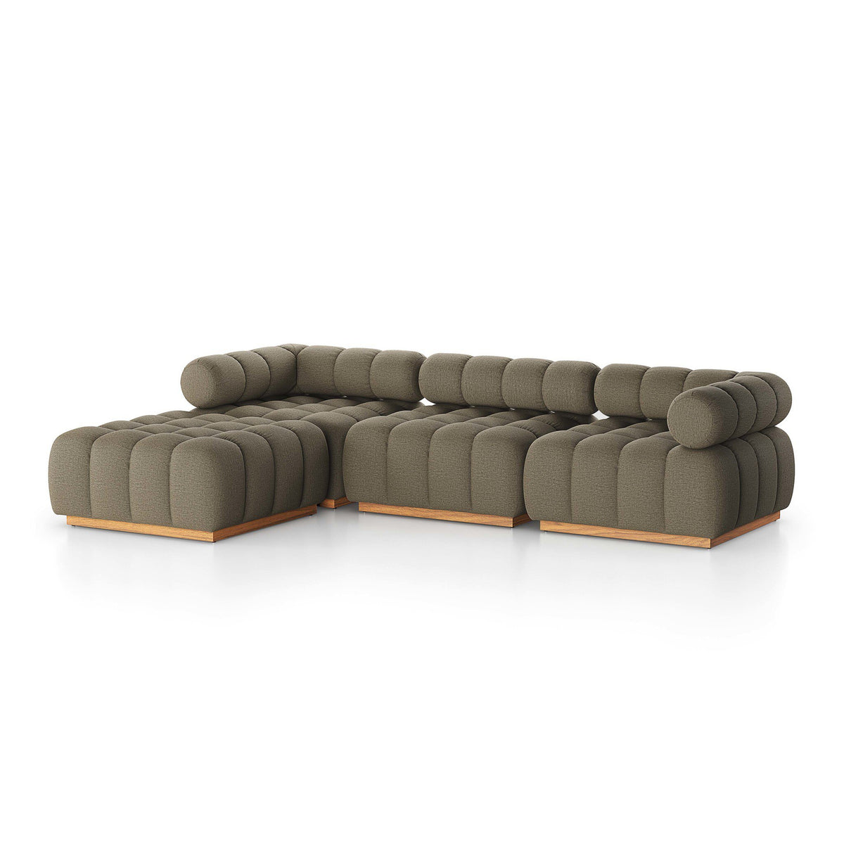 Roma Outdoor 3pc Sectional W/ Ottoman
