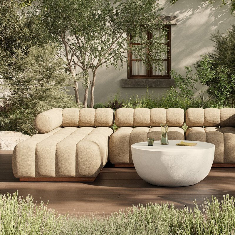 Roma Outdoor 3pc Sectional W/ Ottoman