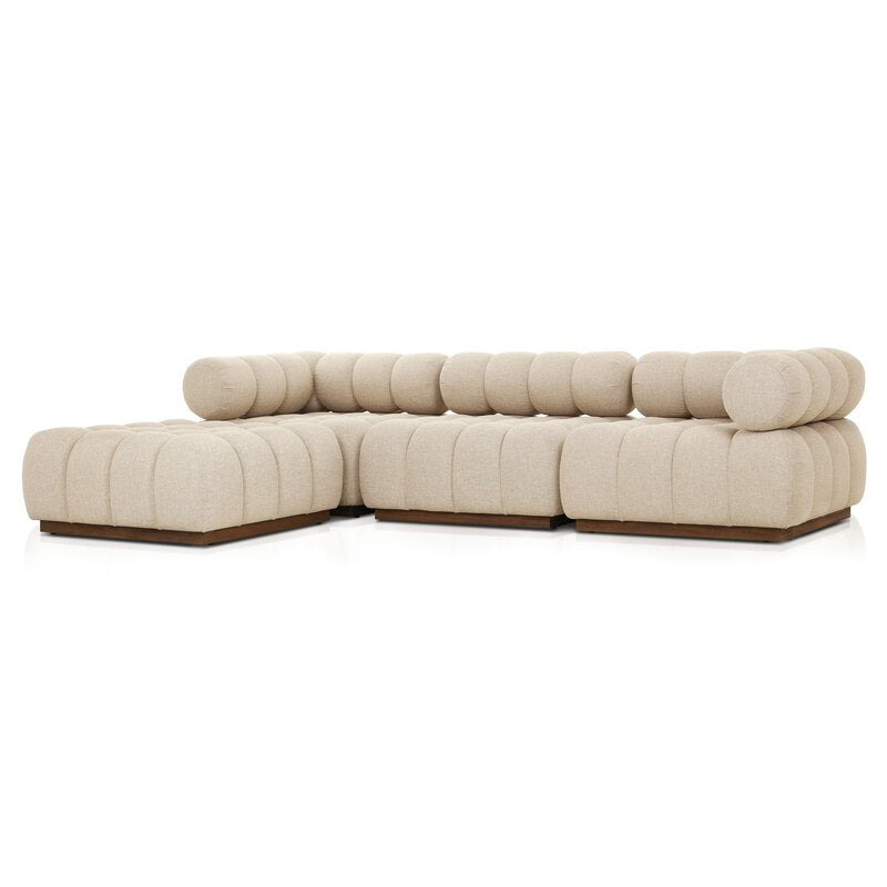Roma Outdoor 3pc Sectional W/ Ottoman