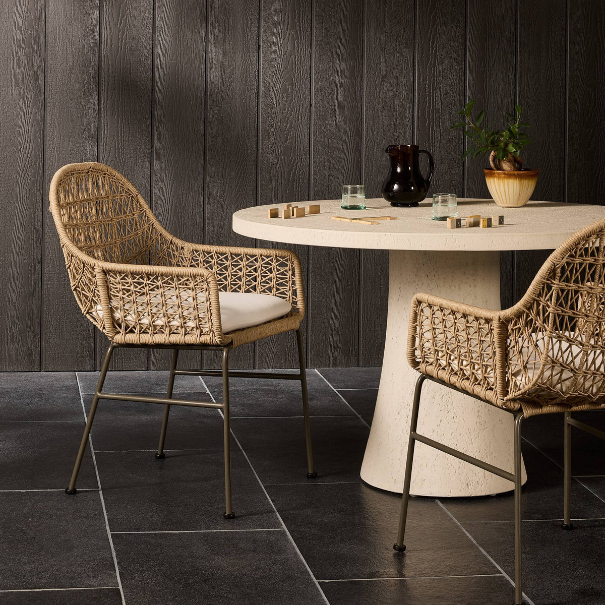 Bandera Outdoor Dining Chair W/ Cushion