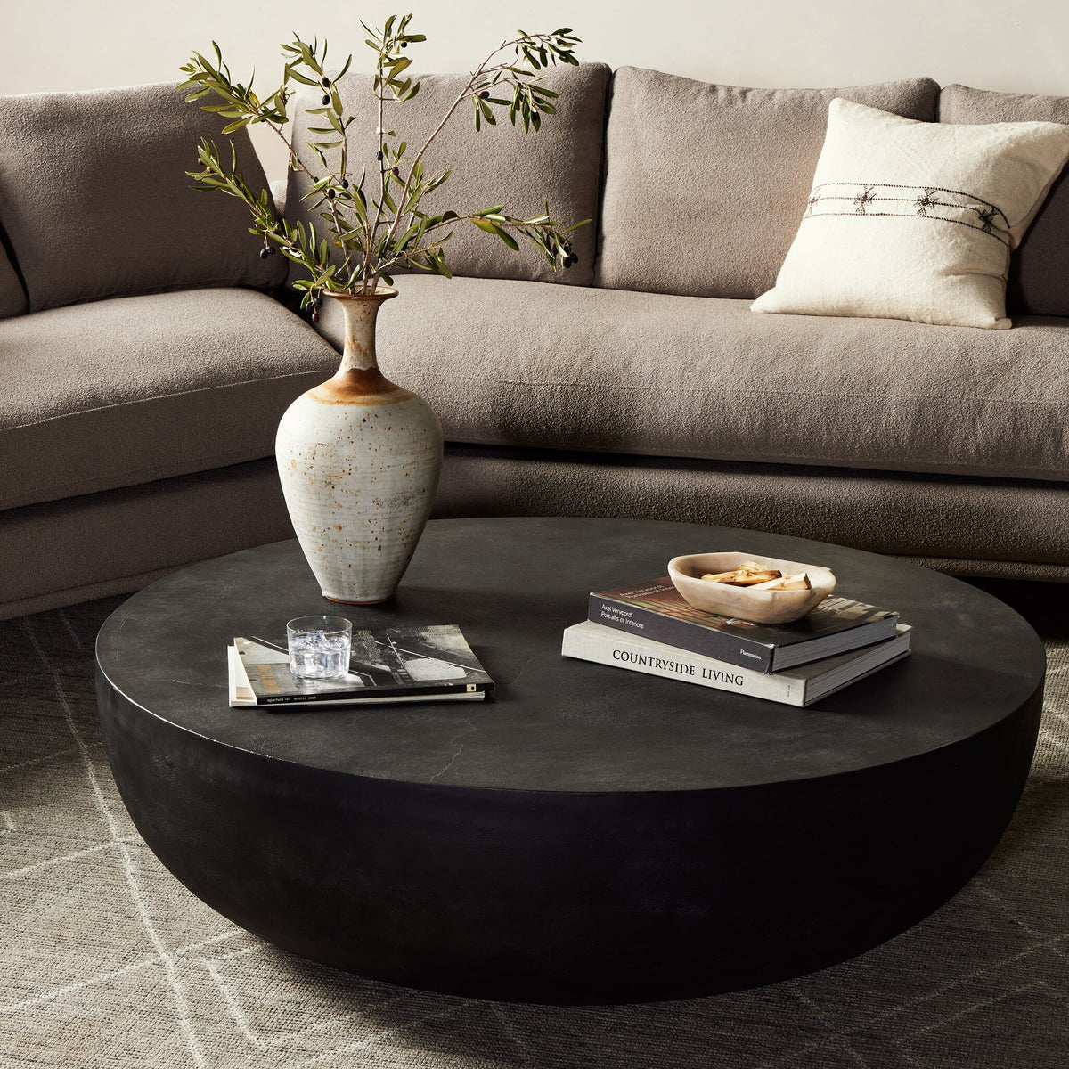 Basil Outdoor Round Coffee Table-48"