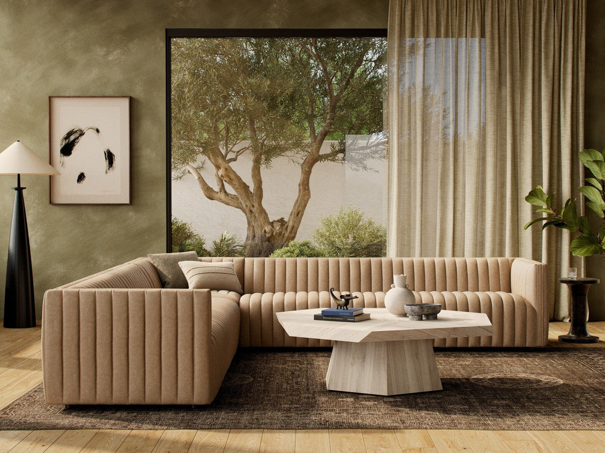 Augustine 3 Pc Sectional Sofa-126''