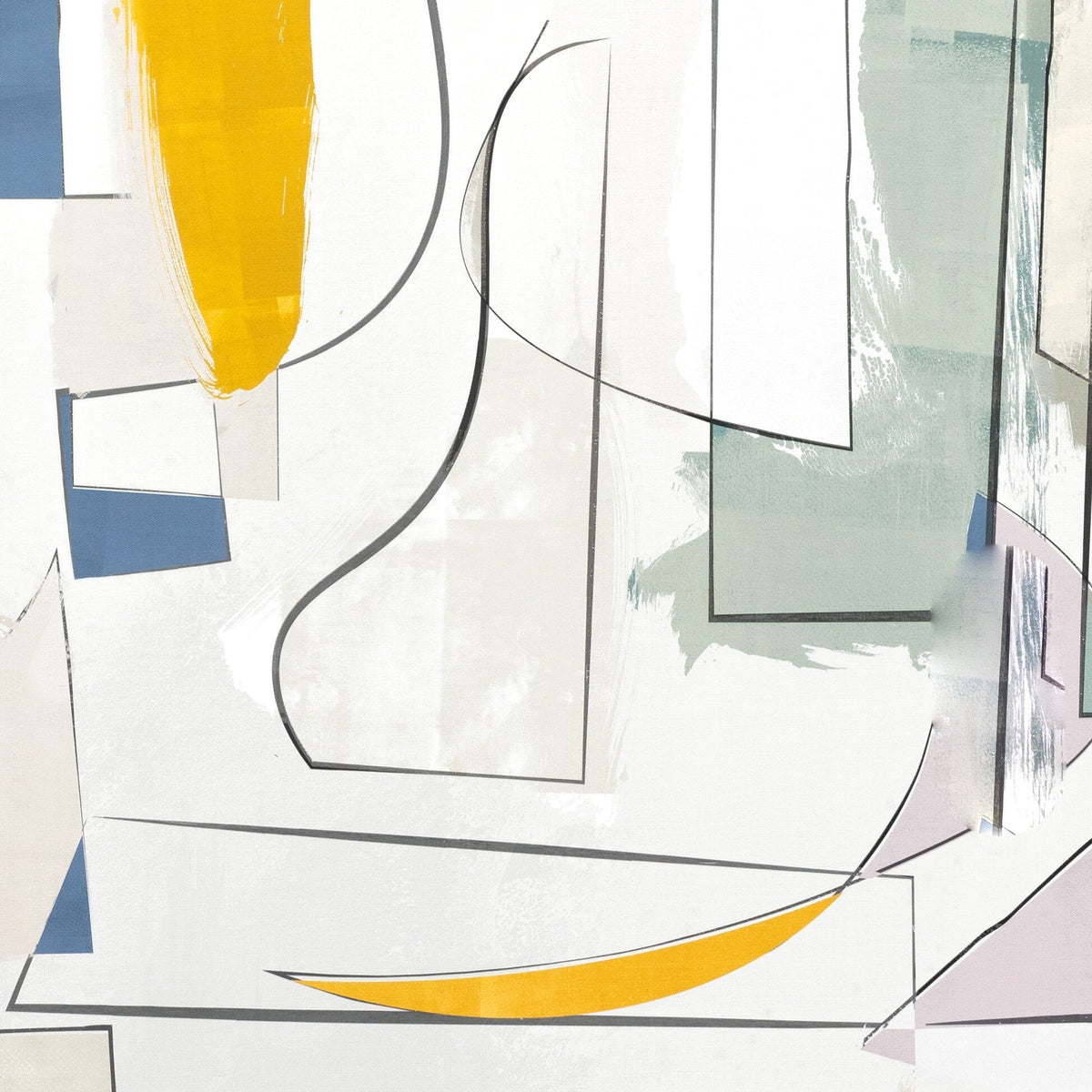 a painting of different shapes and colors