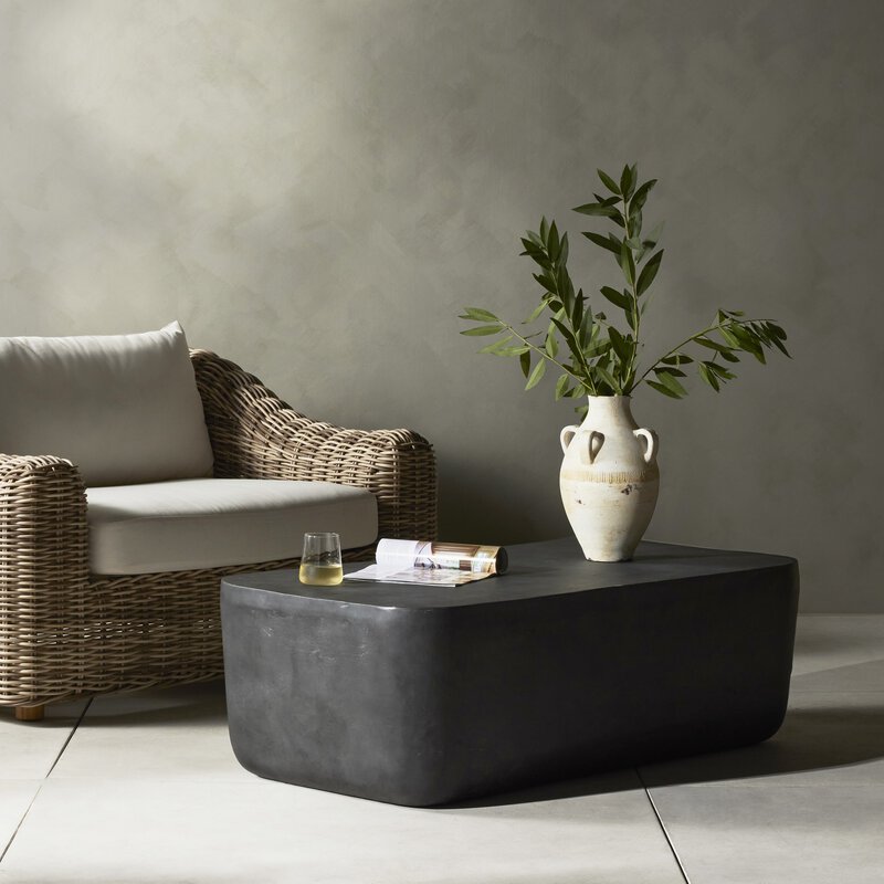 Basil Outdoor Rectangular Coffee Table-Large