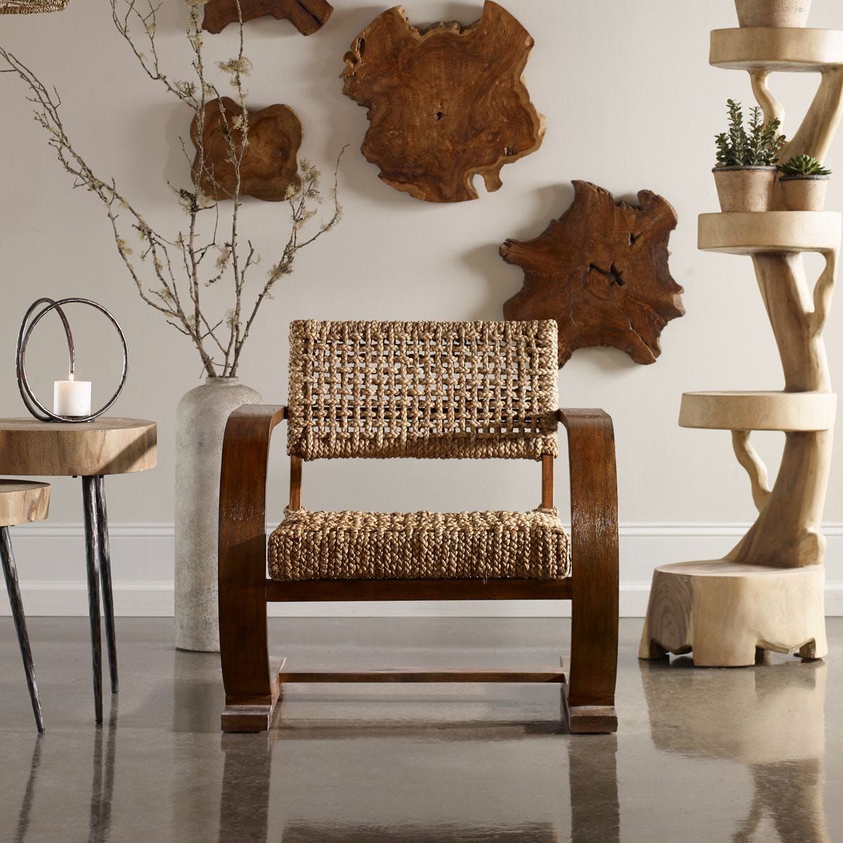 Rehema Accent Chair, Pecan