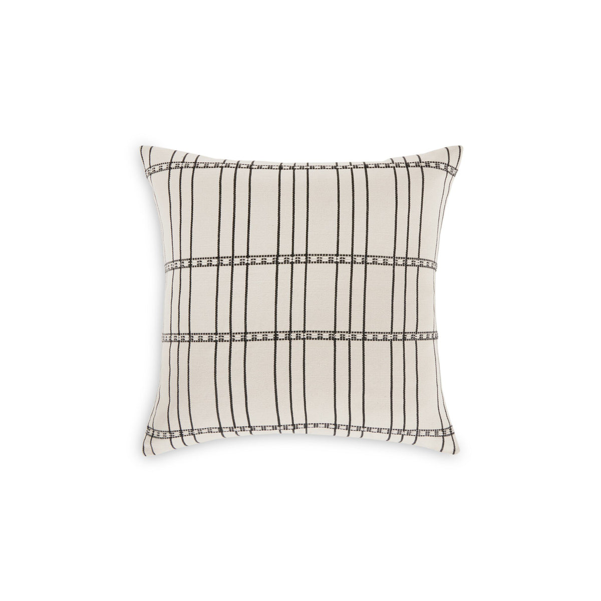 a pillow with a checkered pattern