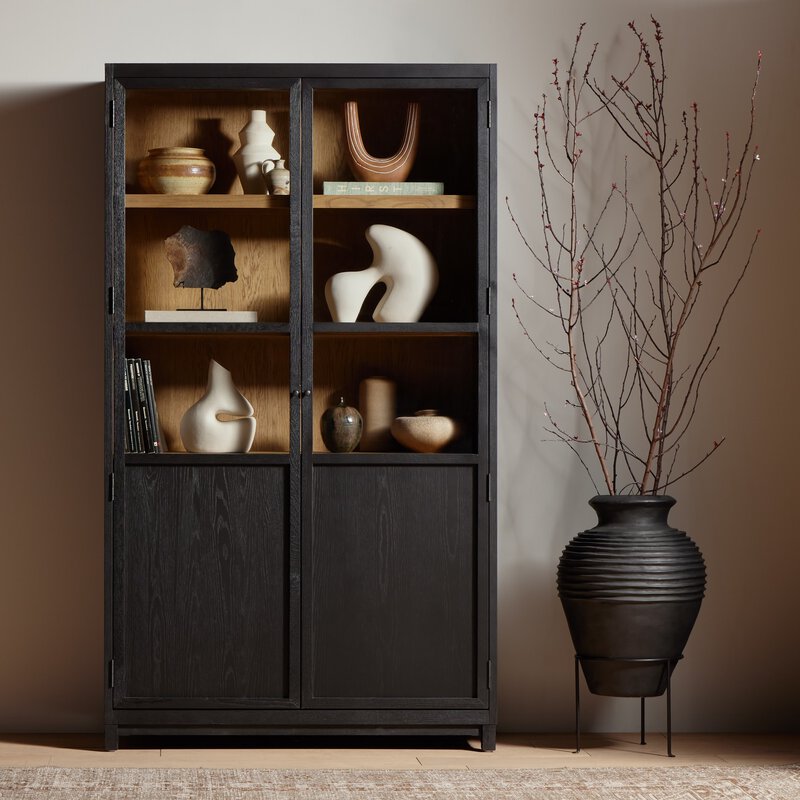 Millie Panel And Glass Door Cabinet