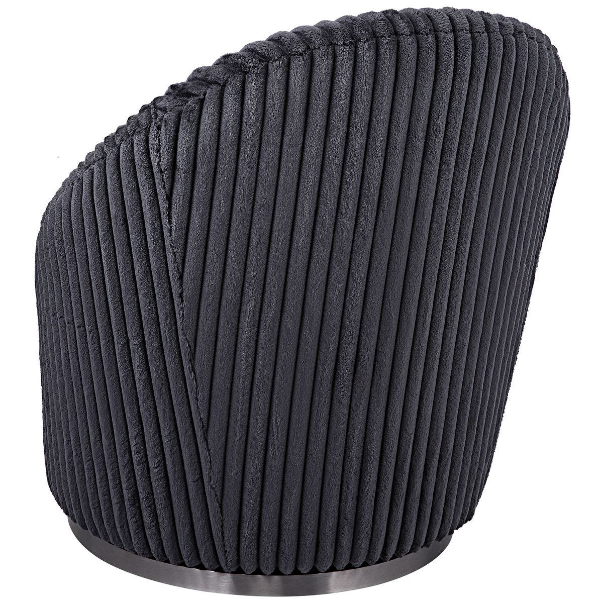Crue Swivel Chair, Gunmetal