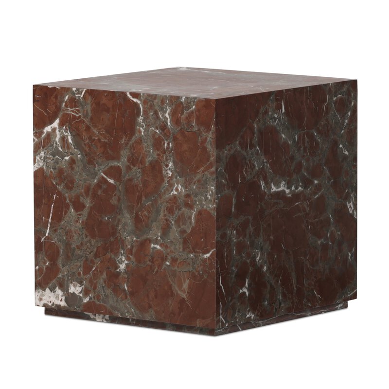 Modern Marble Plinth End Table