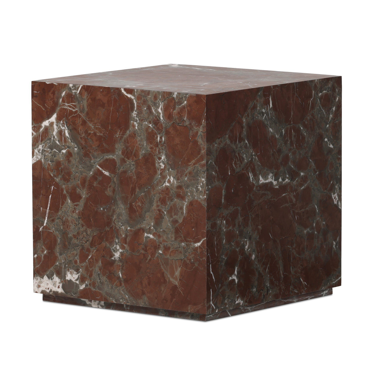 Modern Marble Plinth End Table