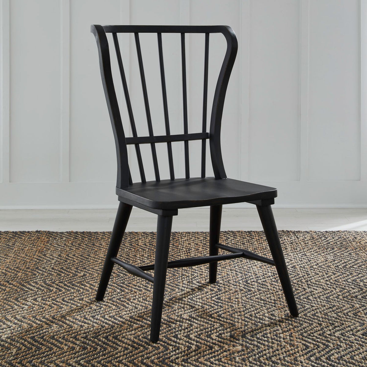 237-C1000S-B - Windsor Back Side Chair - Black (RTA) - Liberty Furniture