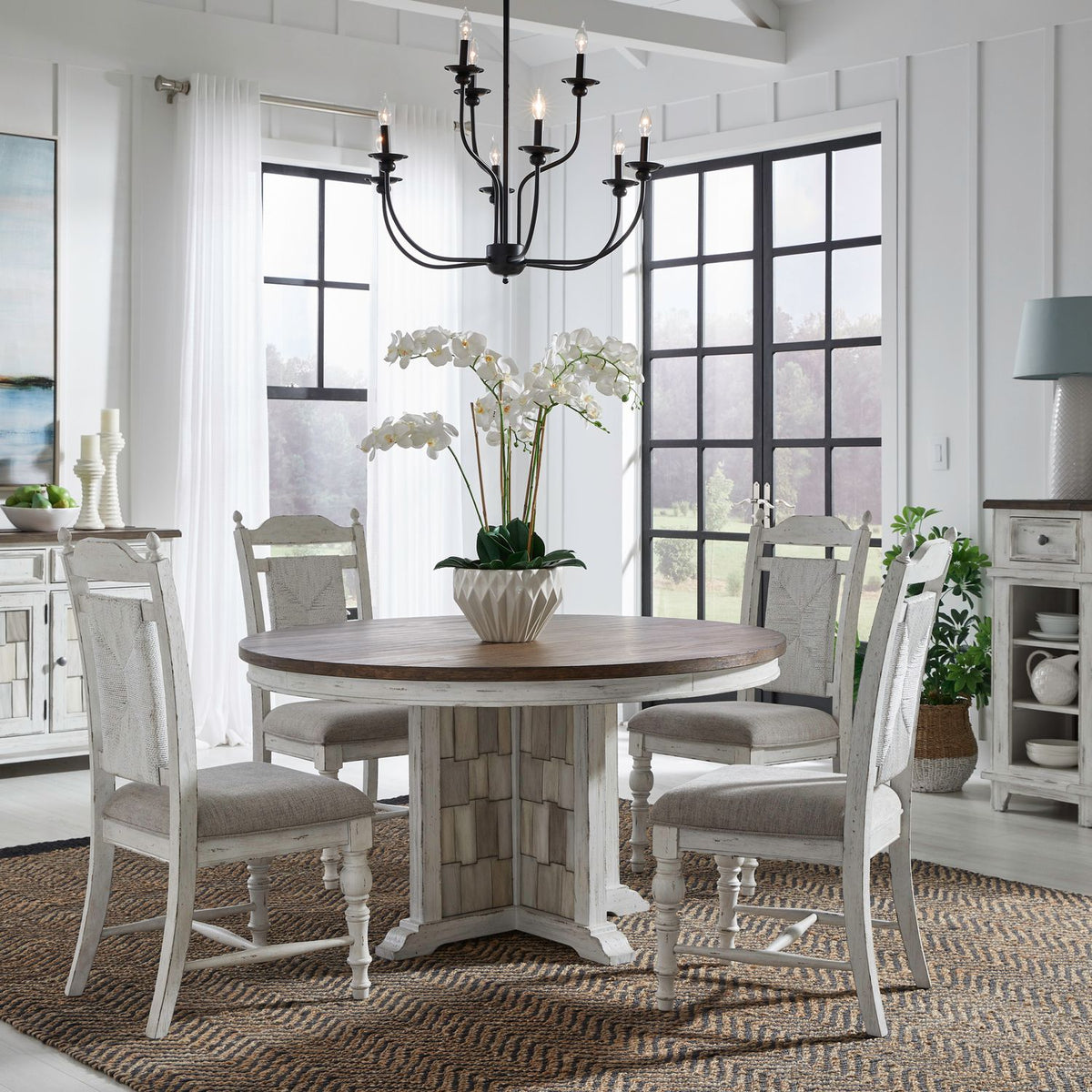 237-DR-5PDS - 5 Piece Pedestal Table Set - Liberty Furniture