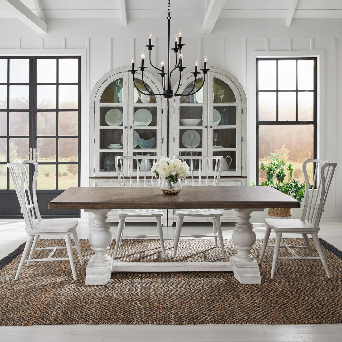 237-DR-5TRS - 5 Piece Trestle Table Set - Liberty Furniture