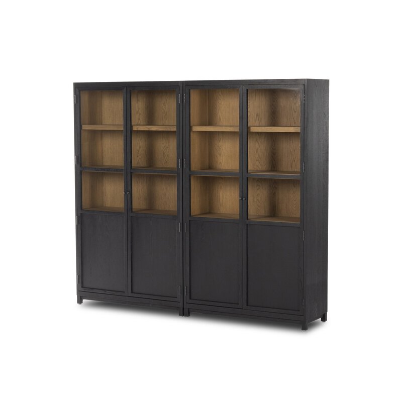 Millie Panel And Glass Door Double Cabinet