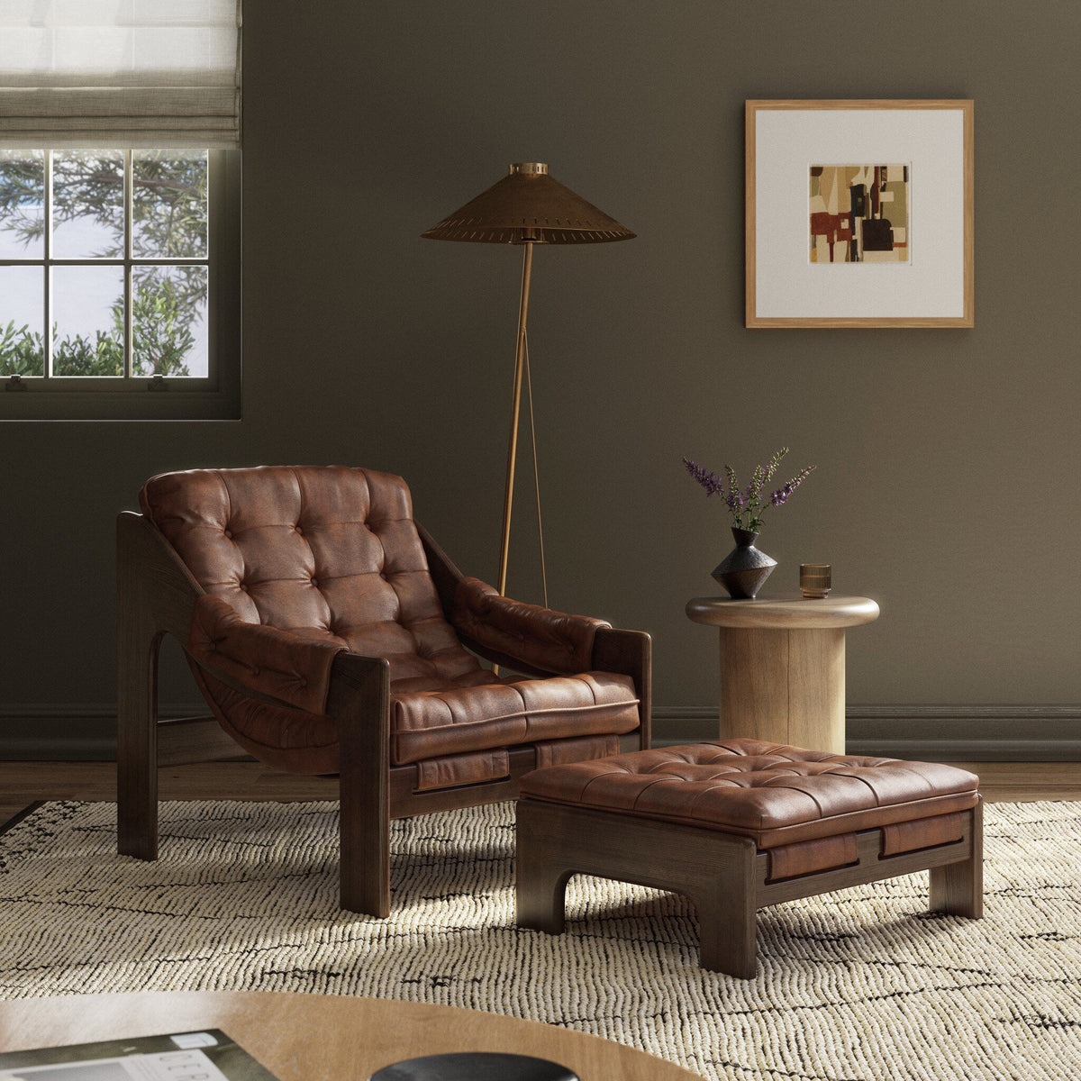 Halston Chair W/Ottoman