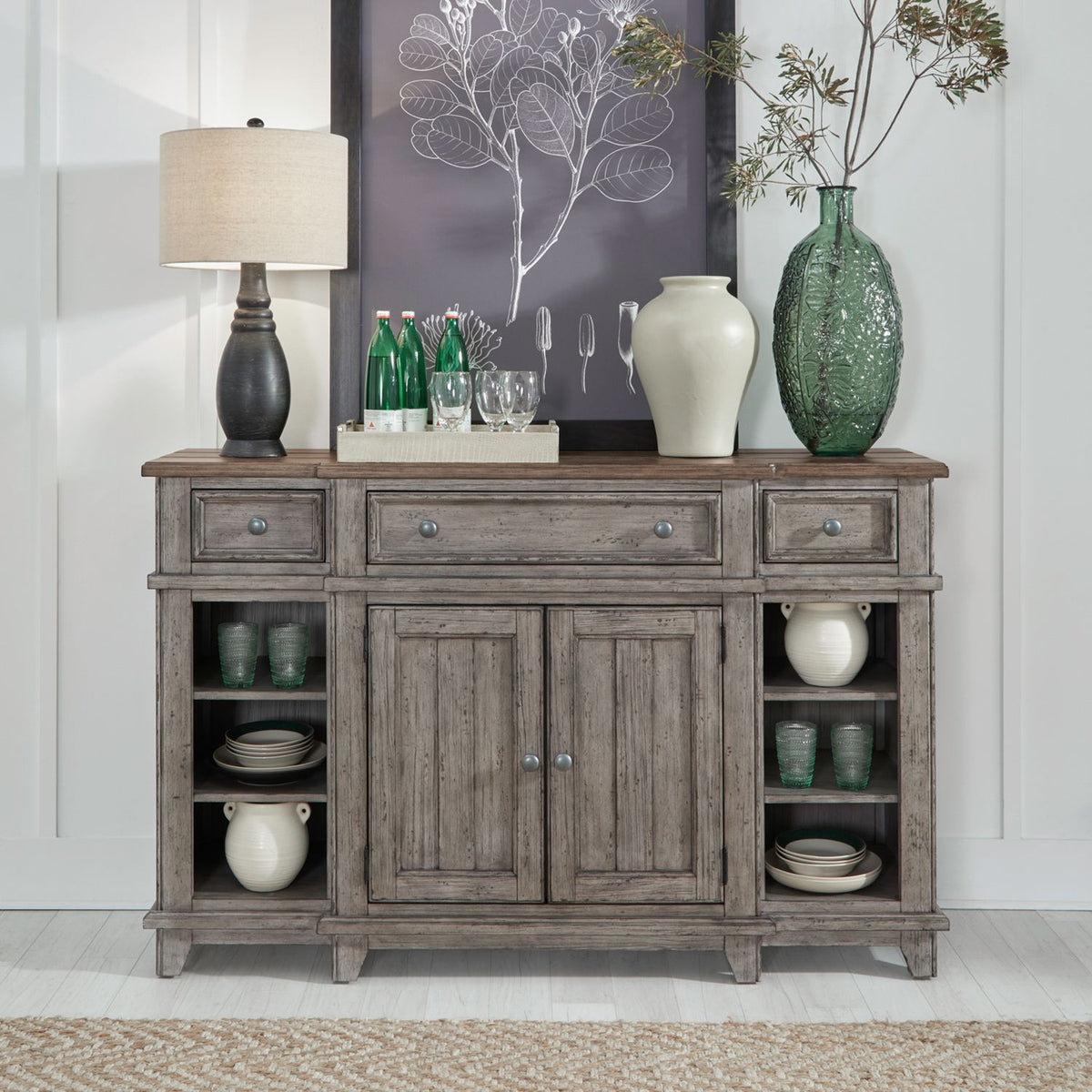 237G-SR6642 - Breakfront Server - Liberty Furniture