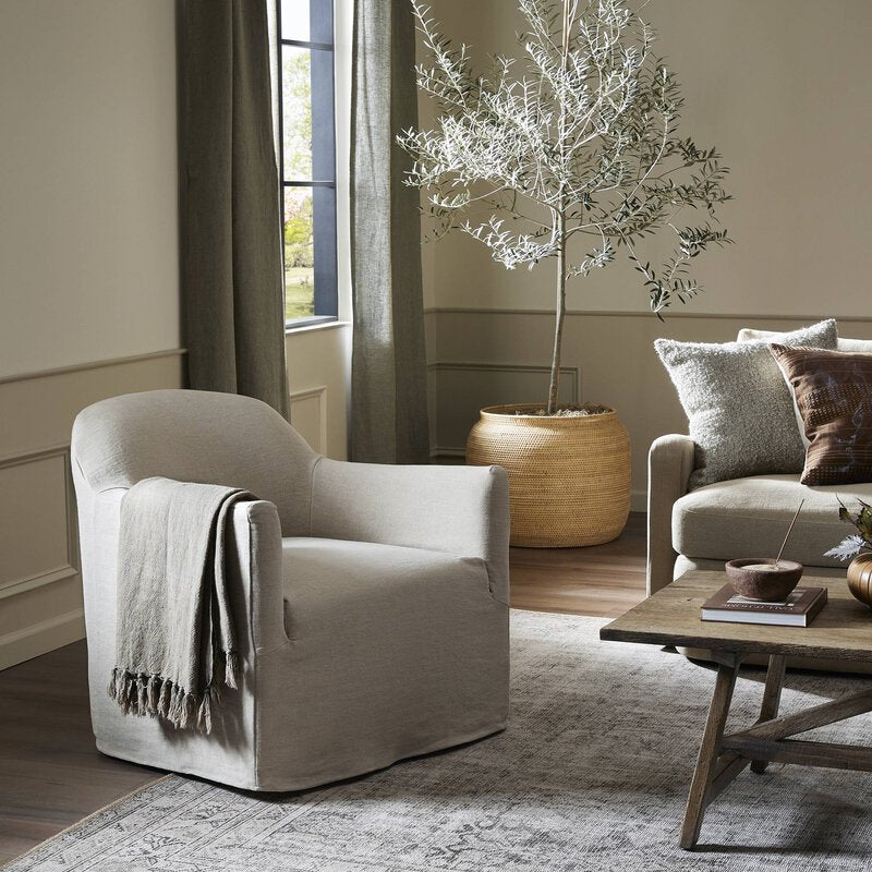 Lowell Slipcover Swivel Chair