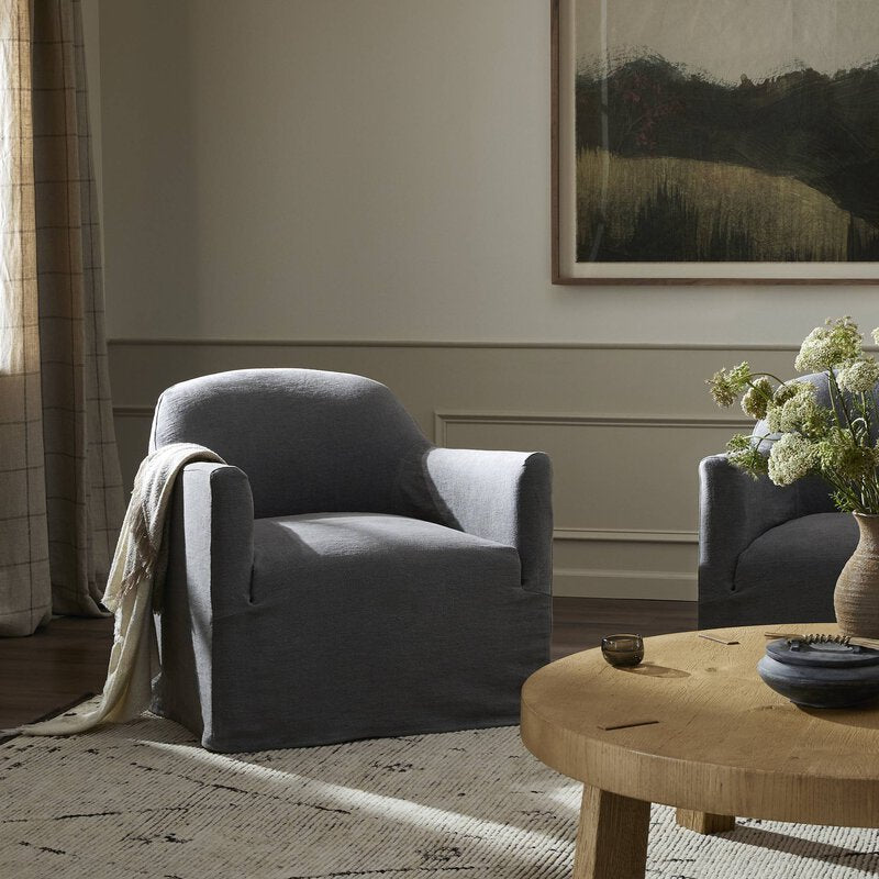 Lowell Slipcover Swivel Chair