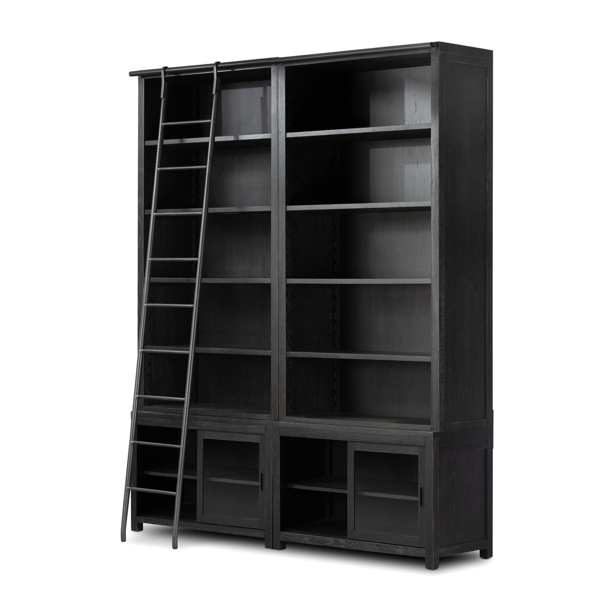 Admont Double Bookcase With Ladder