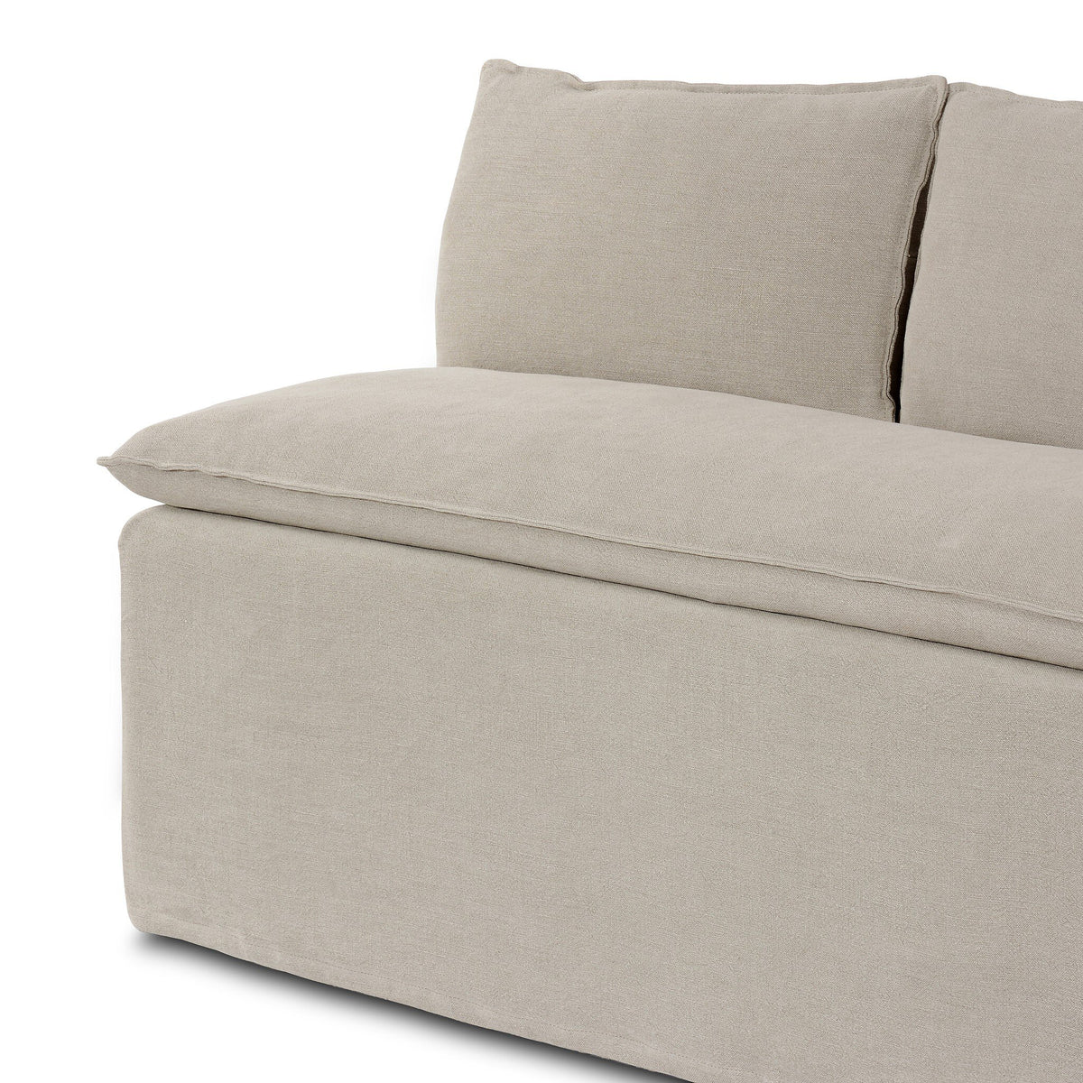 Andre Slipcover Dining Bench 75"