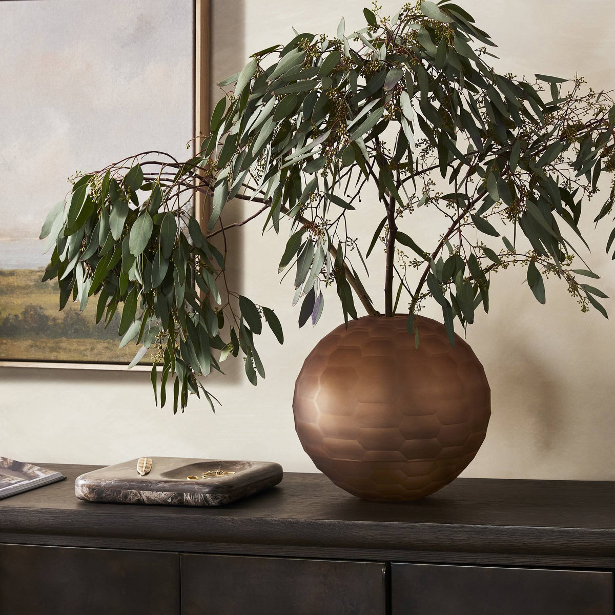 Textured Glass Vase