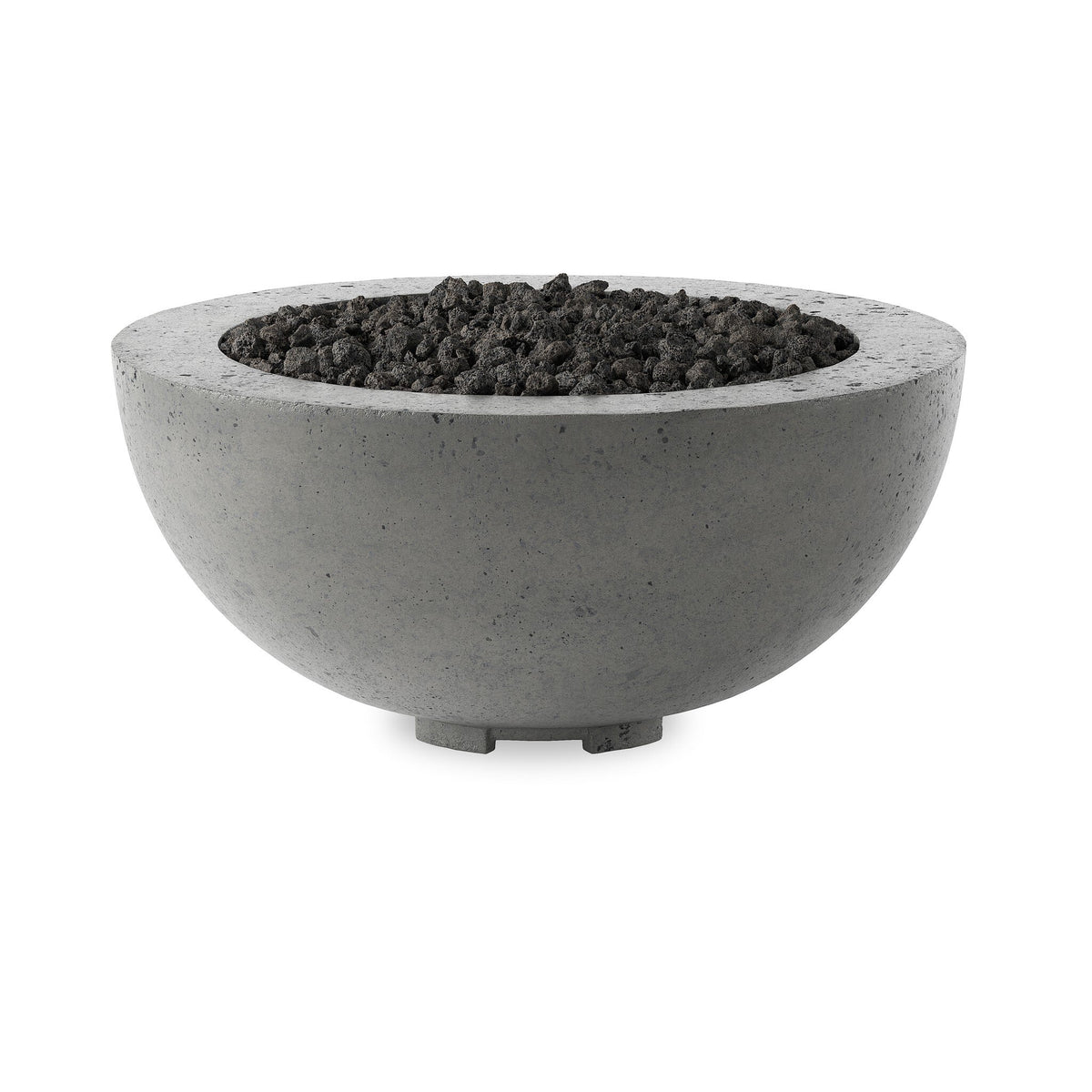 a bowl of gravel in a white background