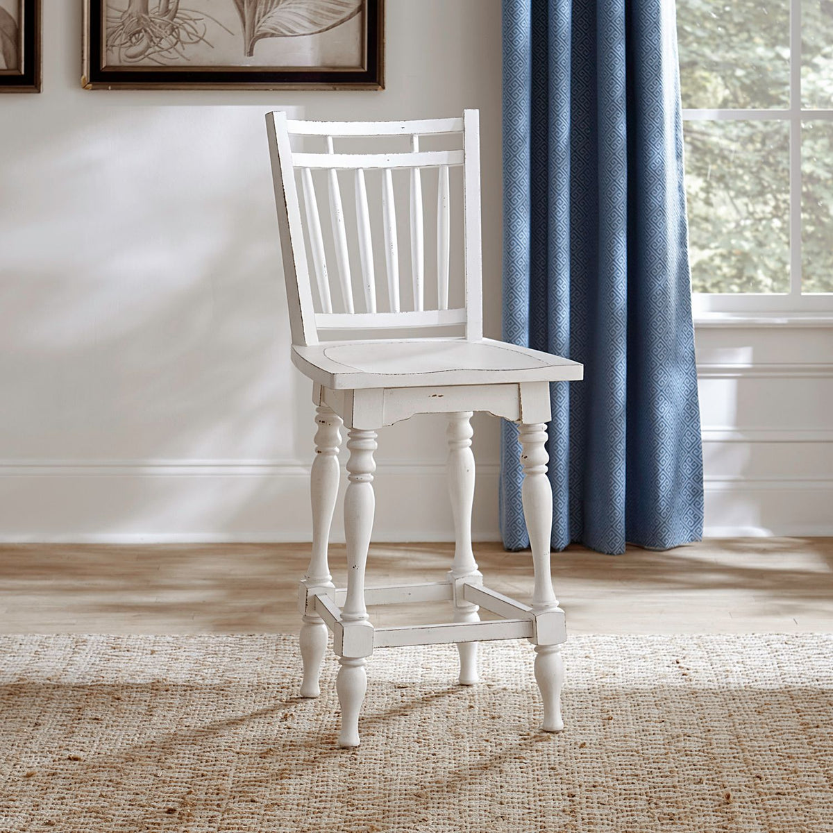 244-B400324 - Spindle Back Swivel Counter Height Chair - Liberty Furniture