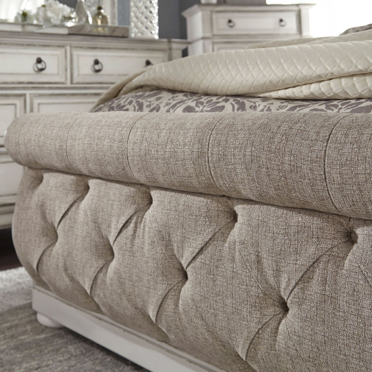 244-BR21FU - Queen Uph Sleigh Footboard - Liberty Furniture