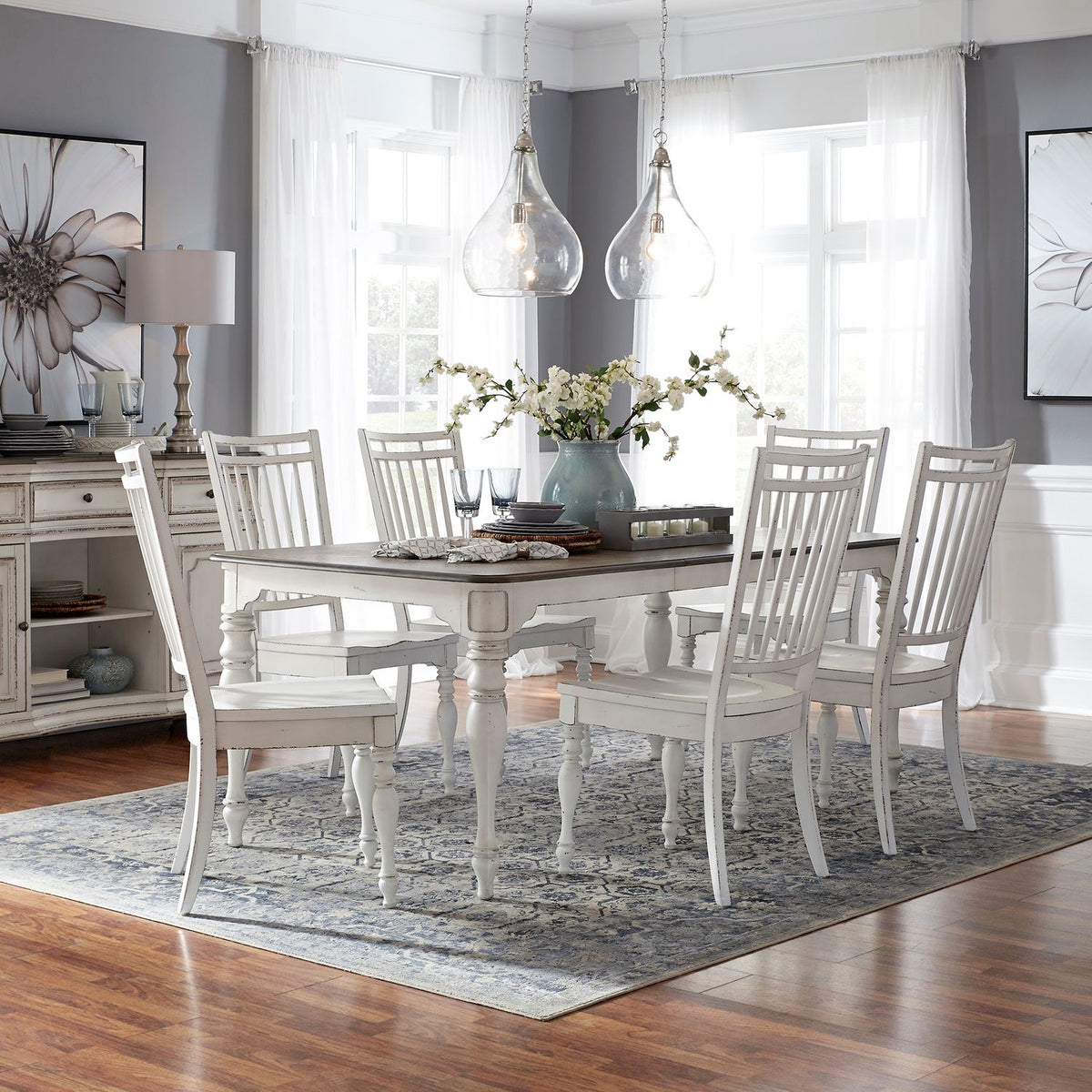 244-CD-O7LGS - Opt 7 Piece Leg Table Set - Liberty Furniture