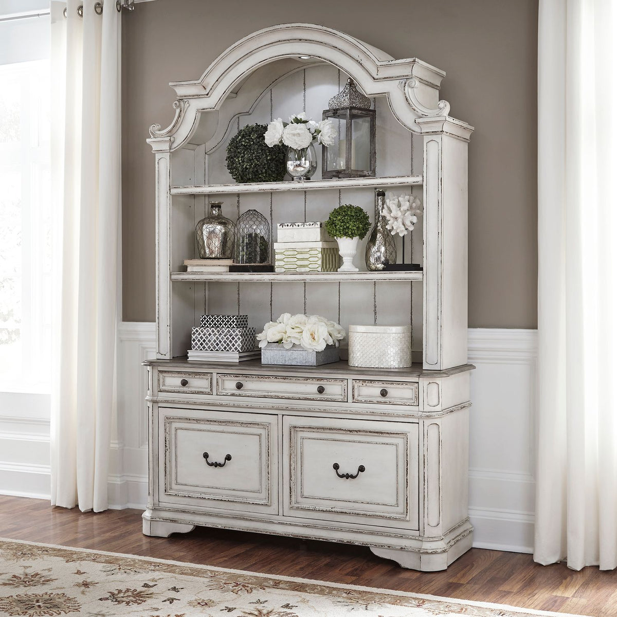 244-HOJ-OCHS - Opt Credenza & Hutch - Liberty Furniture