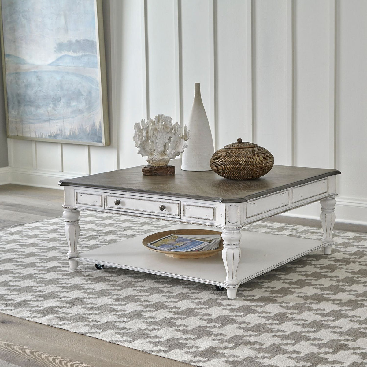 244-OT1014 - Oversized Square Cocktail Table - Liberty Furniture