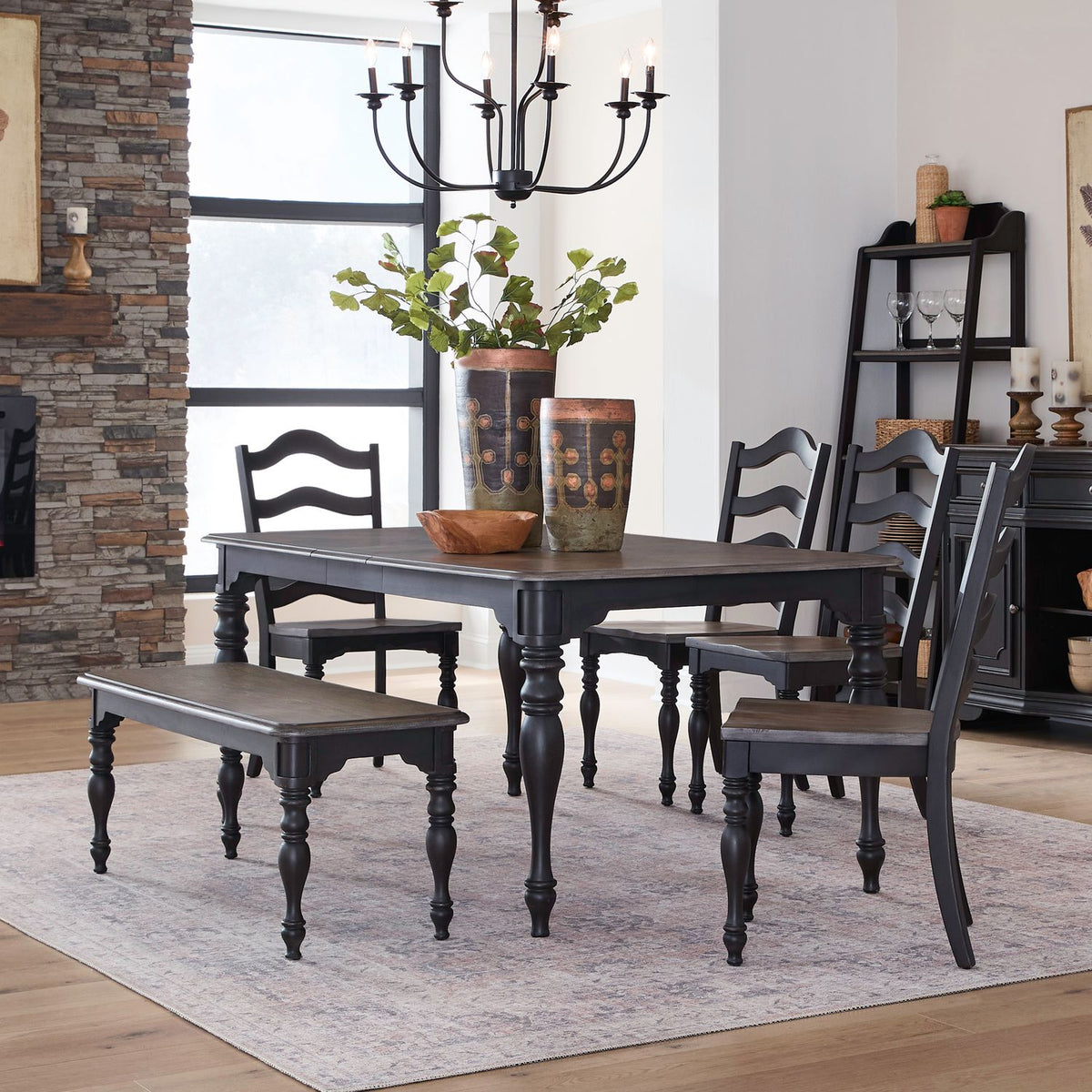244B-CD-6LTS - 6 Piece Leg Table Set - Liberty Furniture