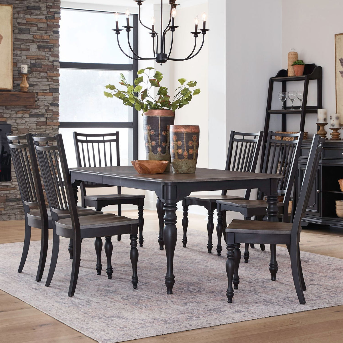 244B-CD-O7LGS - Opt 7 Piece Leg Table Set - Liberty Furniture