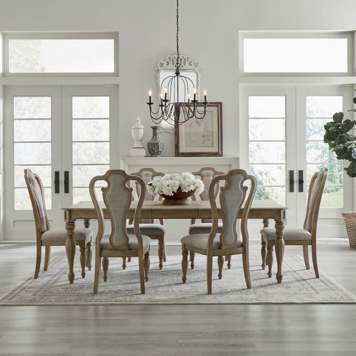 244N-DR-7RLS - 7 Piece Rectangular Table Set - Liberty Furniture