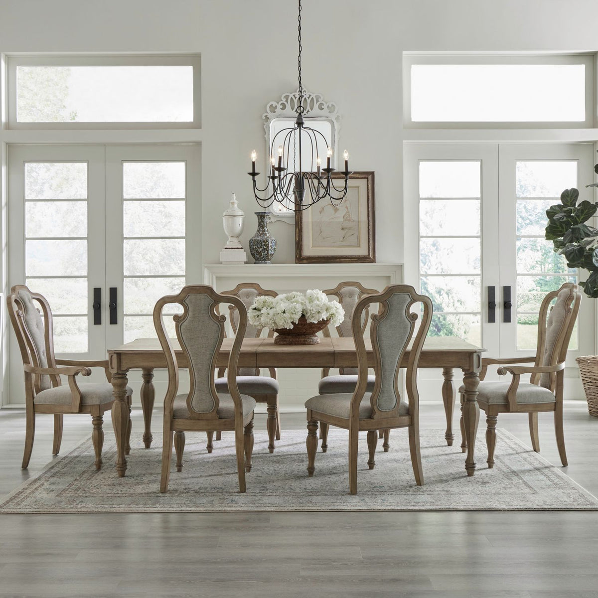 244N-DR-O7RLS - Opt 7 Piece Rectangular Table Set - Liberty Furniture
